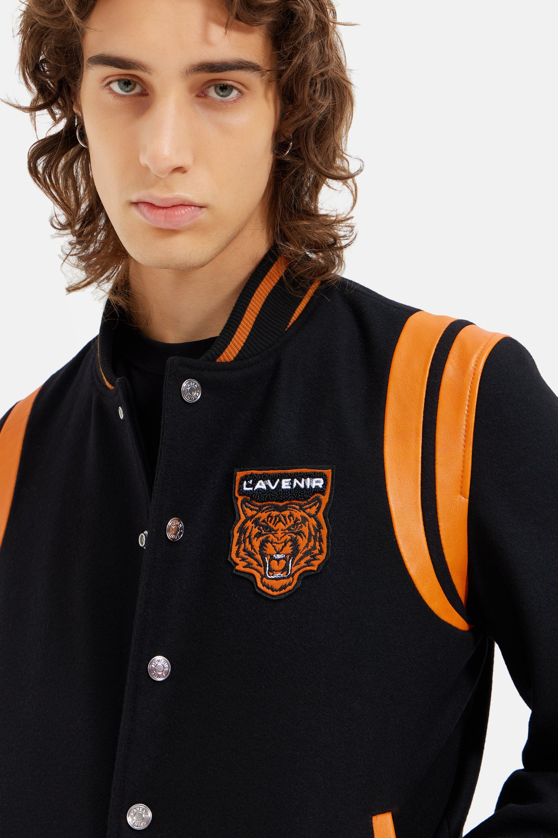 Lynx- L'avenir Varsity Jacket - Black & Orange